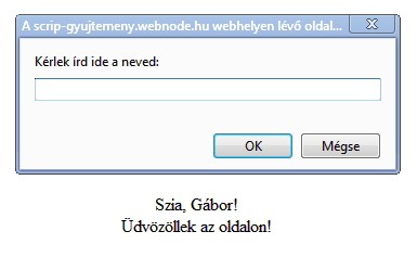 Névszerint köszöntő doboz